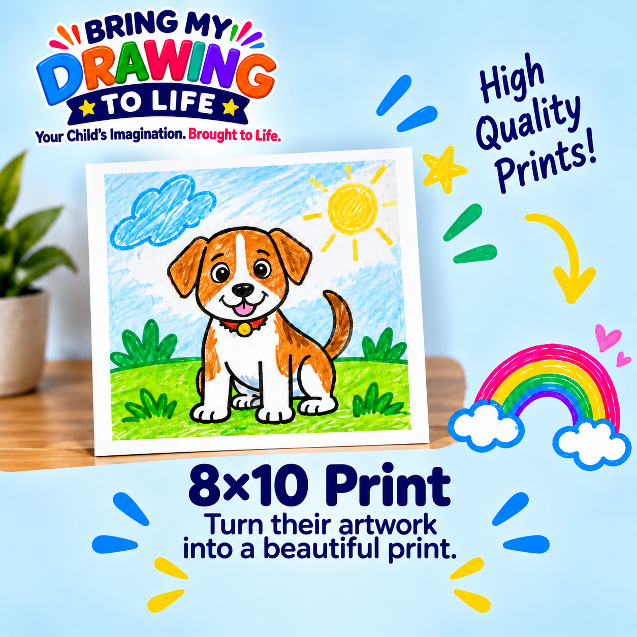 Custom 8×10 matte paper art print example artwork